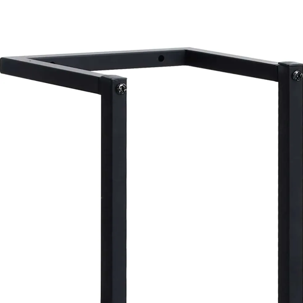 vidaXL Handdoekenrek 25x20x95 cm ijzer zwart