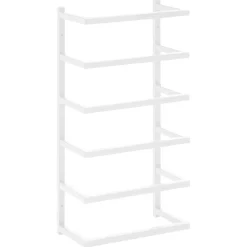 vidaXL Handdoekenrek 24x12x48 cm staal wit