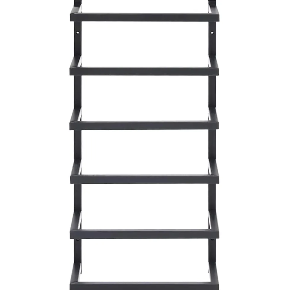 vidaXL Handdoekenrek 24x12x48 cm staal zwart