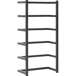 vidaXL Handdoekenrek 24x12x48 cm staal zwart