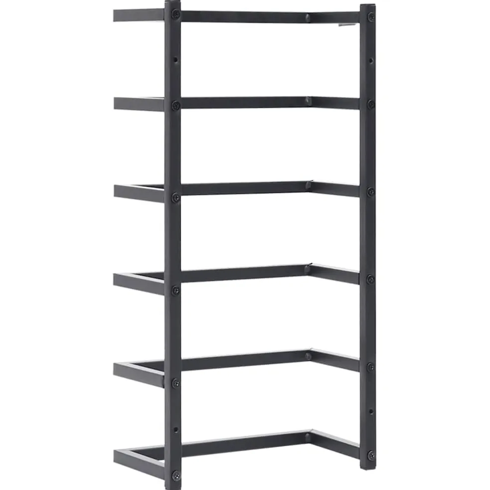 vidaXL Handdoekenrek 24x12x48 cm staal zwart
