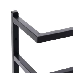 vidaXL Handdoekenrek 24x12x48 cm staal zwart