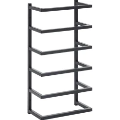 vidaXL Handdoekenrek 24x12x48 cm staal zwart