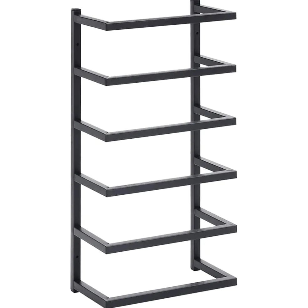 vidaXL Handdoekenrek 24x12x48 cm staal zwart