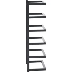 vidaXL Handdoekenrek 24x12x48 cm staal zwart
