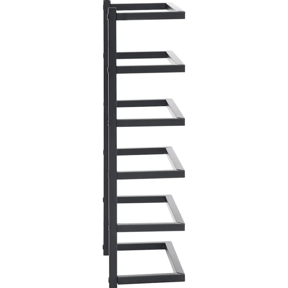 vidaXL Handdoekenrek 24x12x48 cm staal zwart