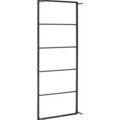 vidaXL Handdoekenrek 45x10x115 cm staal zwart