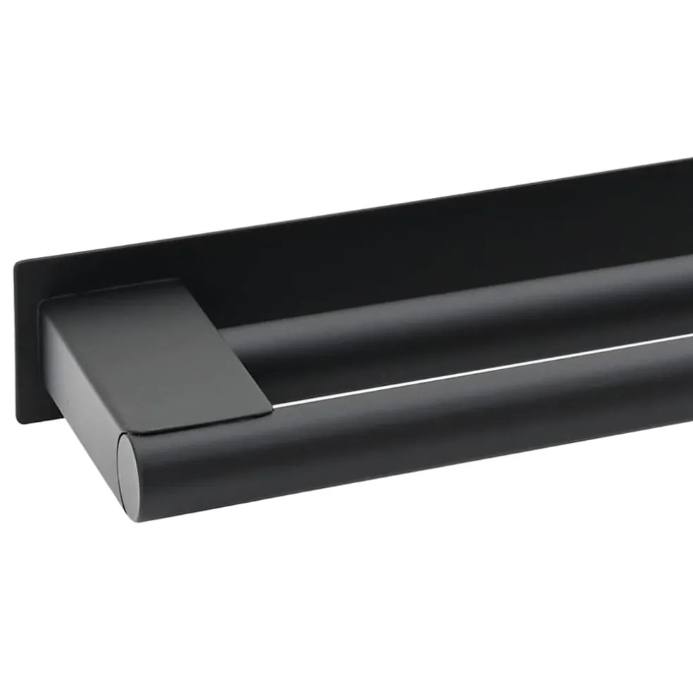 vidaXL Handdoekrek Zwart 40 x 9 x 4 cm Roestvrij staal