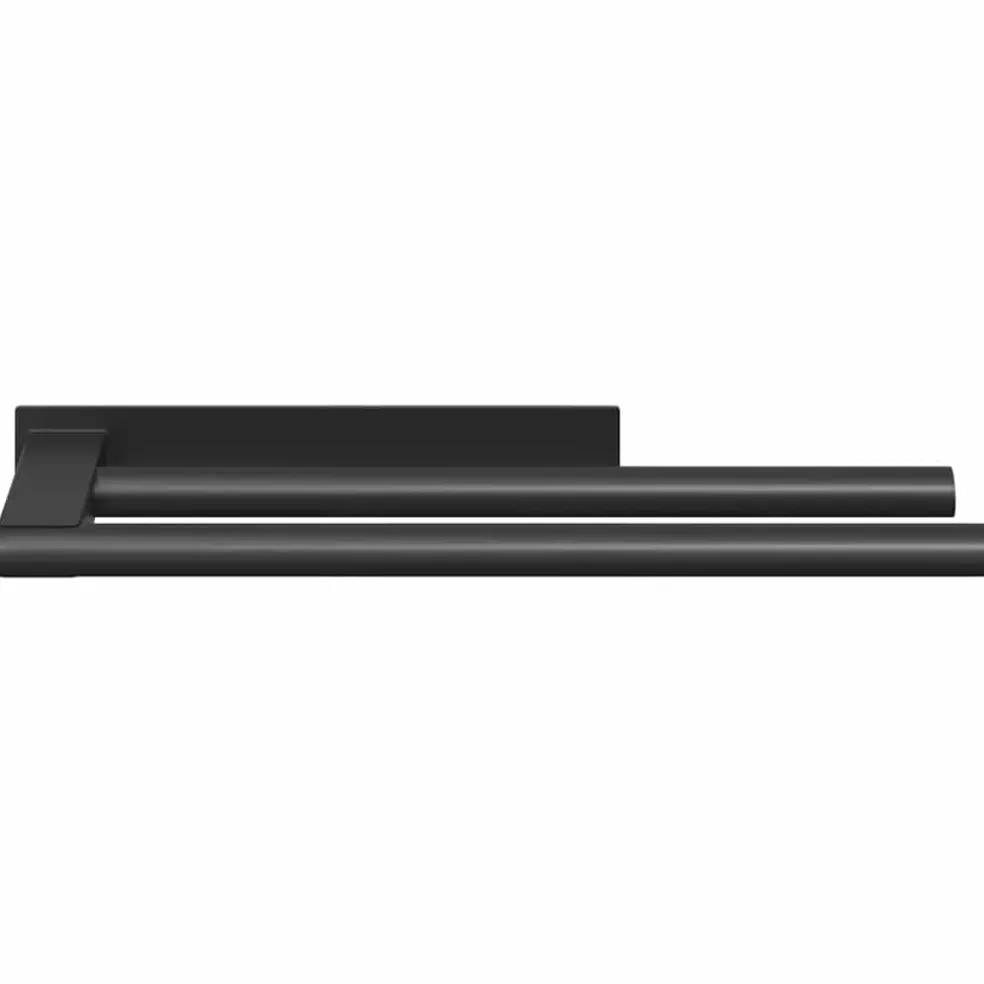 vidaXL Handdoekrek Zwart 40 x 9 x 4 cm Roestvrij staal