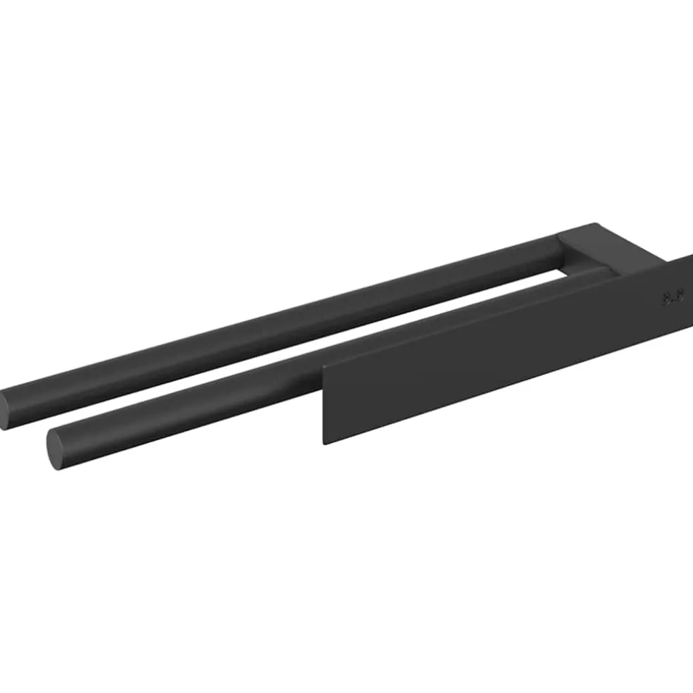 vidaXL Handdoekrek Zwart 40 x 9 x 4 cm Roestvrij staal