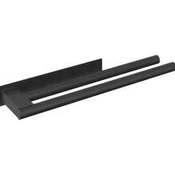 vidaXL Handdoekrek Zwart 40 x 9 x 4 cm Roestvrij staal