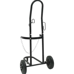 vidaXL Handtrolley Zwart en Rood 49 x 49 x 101 cm Staal