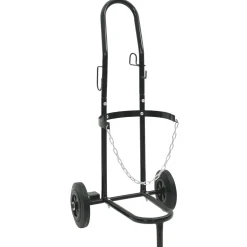 vidaXL Handtrolley Zwart en Rood 49 x 49 x 101 cm Staal