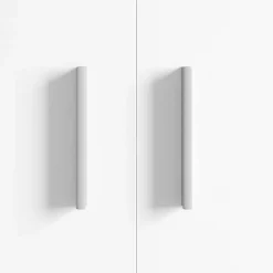 vidaXL Handvat Effen 2 st Zilver 105.7 x 7.4 x 15.5 mm Aluminium