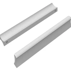vidaXL Handvat Effen 2 st Zilver 105.7 x 7.4 x 15.5 mm Aluminium