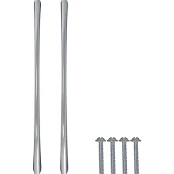 vidaXL Handvat 2 st Zilver 107 x 3.6 x 23 mm Roestvrij staal