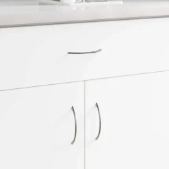 vidaXL Handvat 2 st Zilver 107 x 3.6 x 23 mm Roestvrij staal