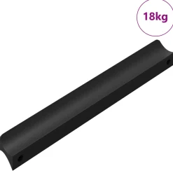 vidaXL Handvat 973 st Zwart 106 x 7,4 x 15,5 mm Aluminium