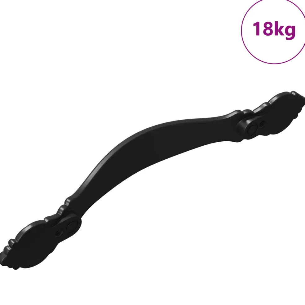 vidaXL Handvat 968 st Zwart Zinklegering