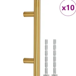 vidaXL Handvatten 10 st hartafstand 64 mm totale lengte 100 mm goud