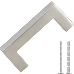 vidaXL Handvatten 10 st 64 mm roestvrij staal zilverkleurig