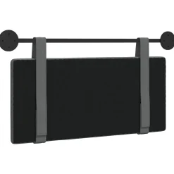 vidaXL Hangend hoofdbord Donkergrijs Stof