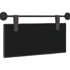 vidaXL Hangend hoofdbord Donkerbruin Stof