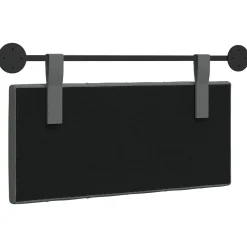 vidaXL Hangend hoofdbord Donkergrijs Stof