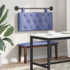 vidaXL Hangend hoofdbord Jeans Blauw Stof