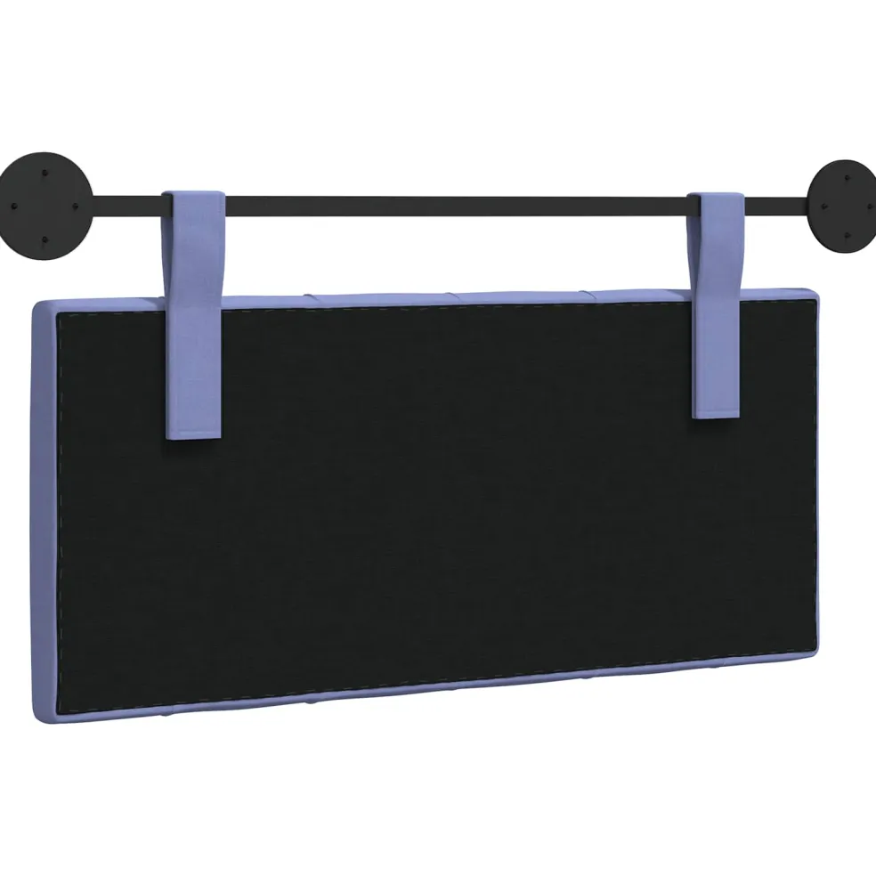 vidaXL Hangend hoofdbord Jeans Blauw Stof