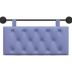 vidaXL Hangend hoofdbord Jeans Blauw Stof