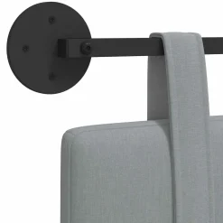 vidaXL Hangend hoofdbord Lichtgrijs Stof