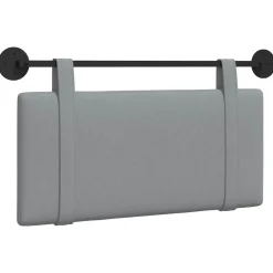 vidaXL Hangend hoofdbord Lichtgrijs Stof