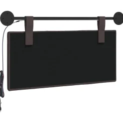 vidaXL Hangend hoofdbord Met LED-verlichting Donkerbruin Stof