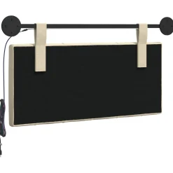 vidaXL Hangend hoofdbord Met LED-verlichting Crèmekleurig Stof
