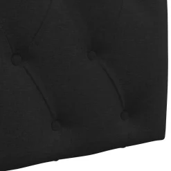 vidaXL Hangend hoofdbord Met LED-verlichting Zwart Stof
