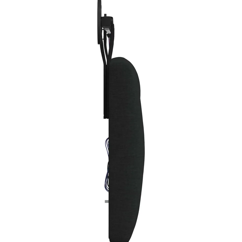 vidaXL Hangend hoofdbord Met LED-verlichting Zwart Stof