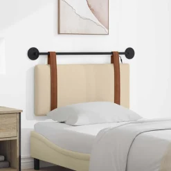 vidaXL Hangend hoofdbord Met LED-verlichting Crèmekleurig Antiek PU