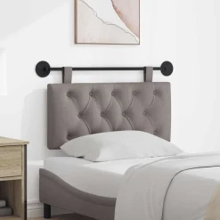 vidaXL Hangend hoofdbord Taupe Stof