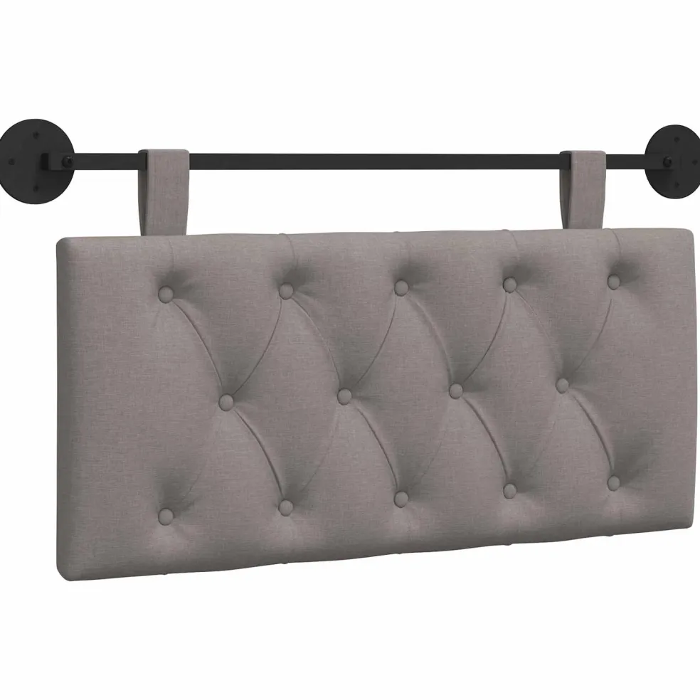vidaXL Hangend hoofdbord Taupe Stof