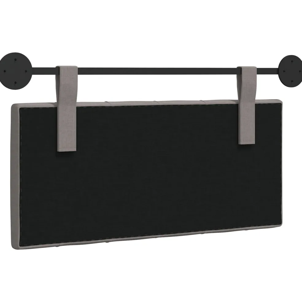 vidaXL Hangend hoofdbord Taupe Stof