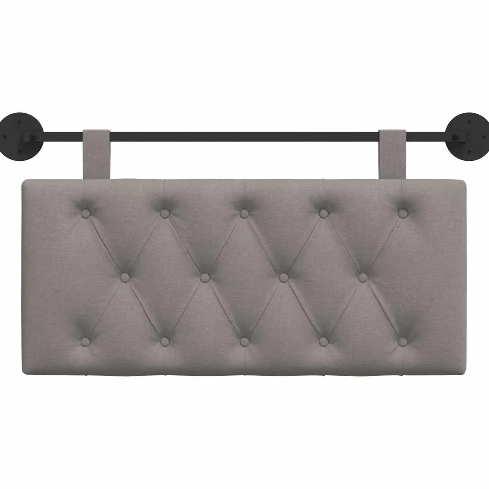 vidaXL Hangend hoofdbord Taupe Stof