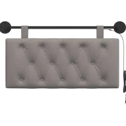 vidaXL Hangend hoofdbord Taupe Stof