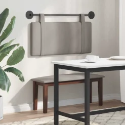 vidaXL Hangend hoofdbord Taupe Stof