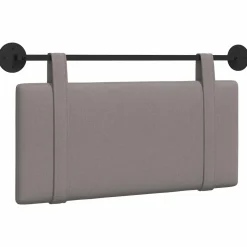 vidaXL Hangend hoofdbord Taupe Stof
