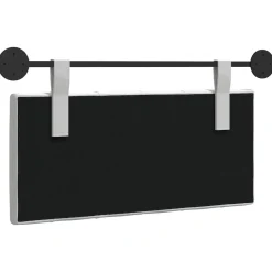 vidaXL Hangend hoofdbord Wit Stof