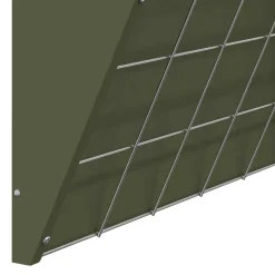 vidaXL Hangend Hooi Feeder Olijfgroen 61 x 33 x 66 cm 5 kg
