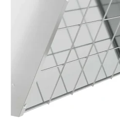 vidaXL Hangend Hooi Feeder zilver 61 x 33 x 66 cm 5 kg