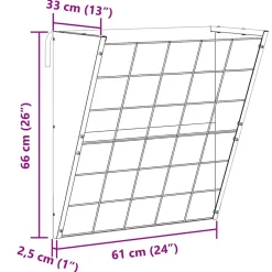 vidaXL Hangend Hooi Feeder zilver 61 x 33 x 66 cm 5 kg