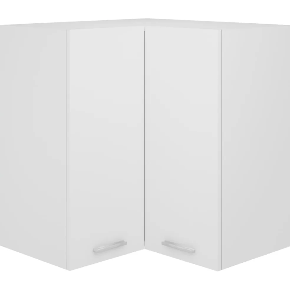 vidaXL Hanghoekkast Lyon 57x57x60 cm bewerkt hout wit
